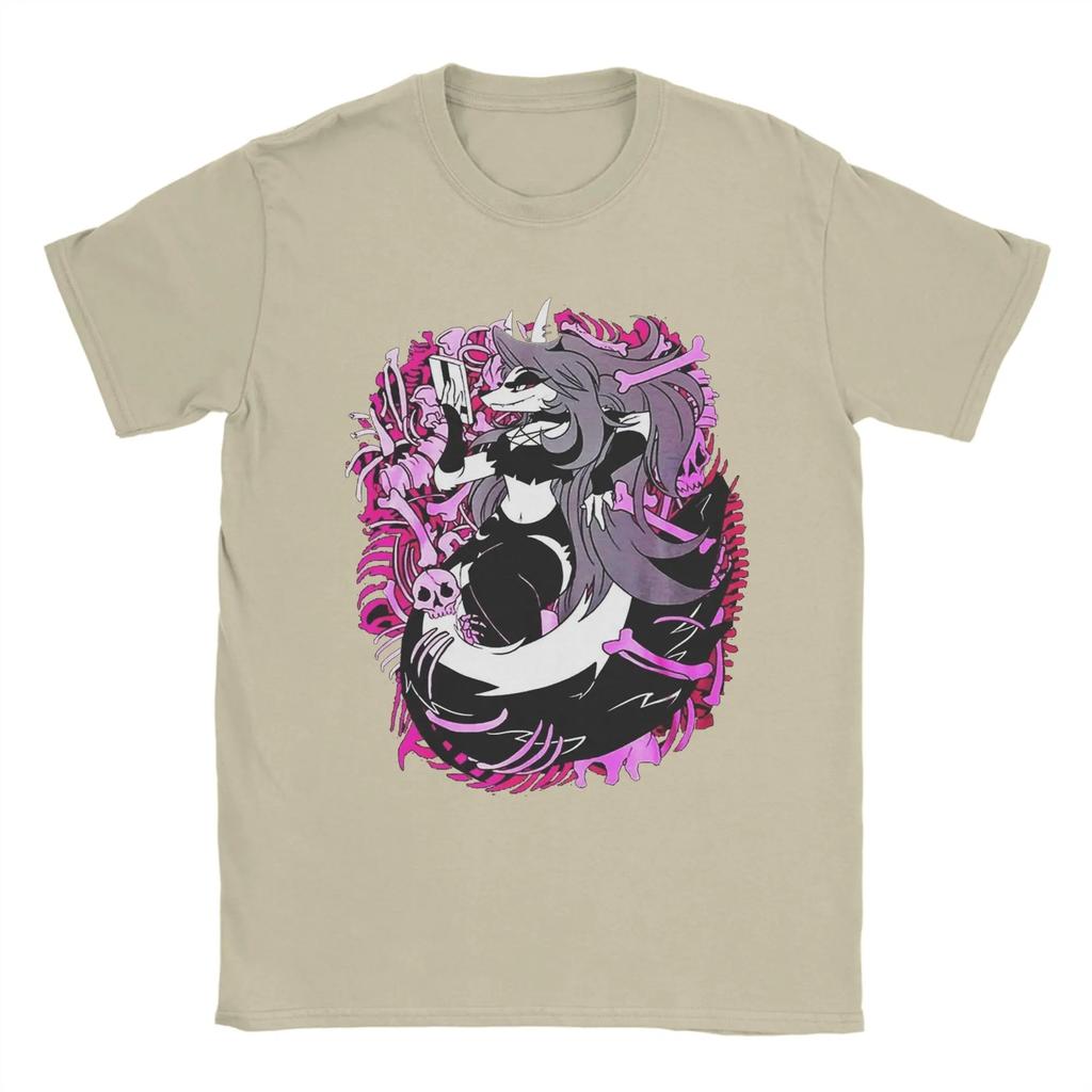 Helluvas Bosses Loona Cartoon Unisex T Shirts Funny Tee Shirt Short Sleeve Crew Neck Tshirts Pure Cotton Printing Tops