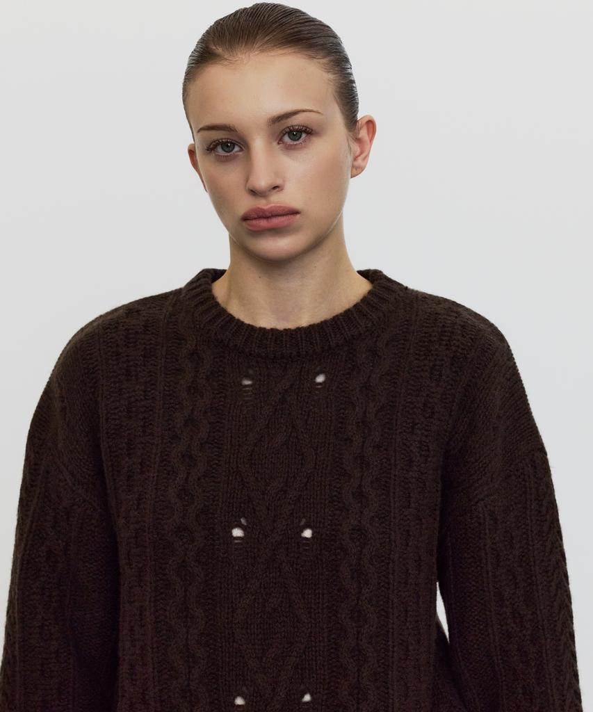 Eliotti Aran Wool Sweater_2Color