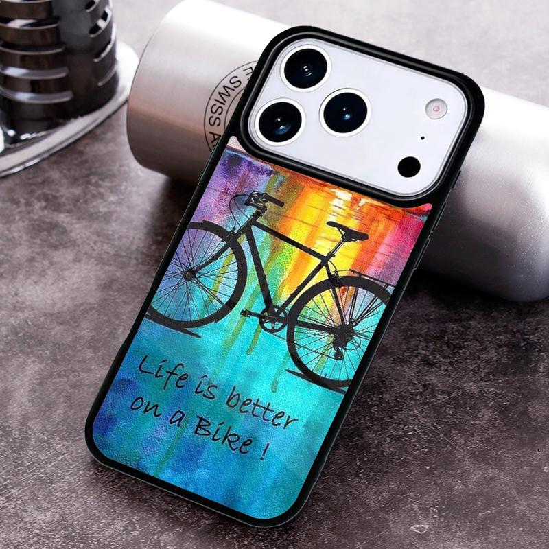 Чехол для телефона с рисунком 'Велосипедный спорт в горах' для iPhone 17 16 15 Pro Max Air 14 13 12 11 Plus Ударопрочный Capa Cover
