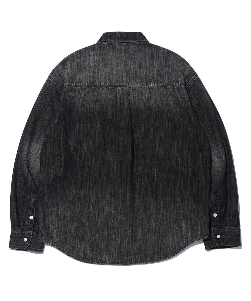 BUNKERBUSTER Slub Washed Denim Shirt Mp3Yu681_Black