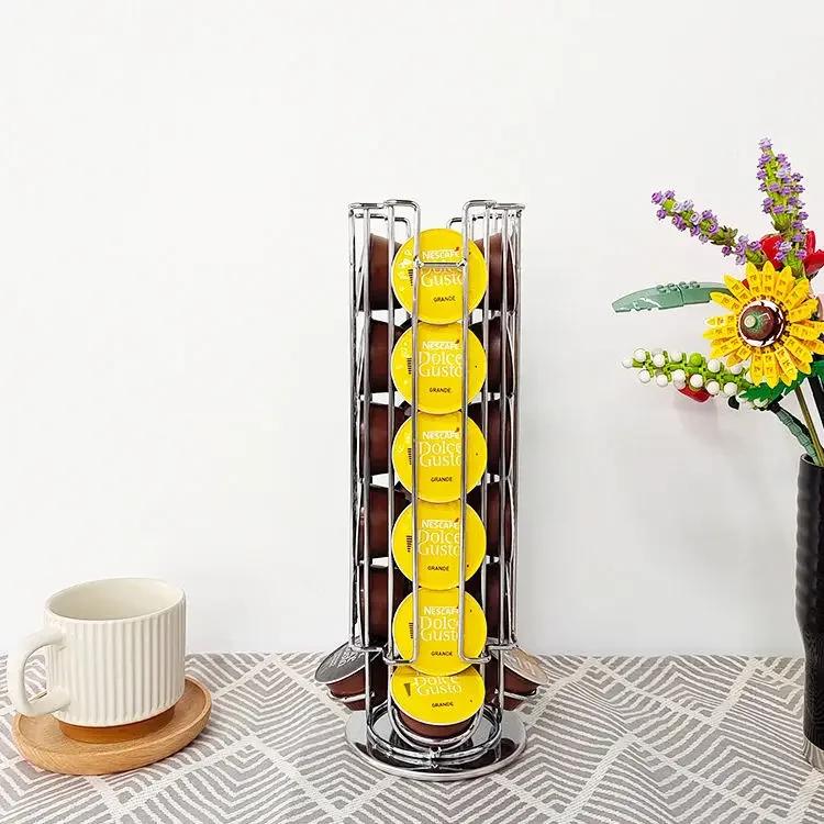 2022 Новый держатель для капсул Dolce Gusto Нержавеющая сталь Серебристый Черный Белый Держатель 24 шт. Капсулы Диспенсер для кофейных капсул Стеллаж Держатель