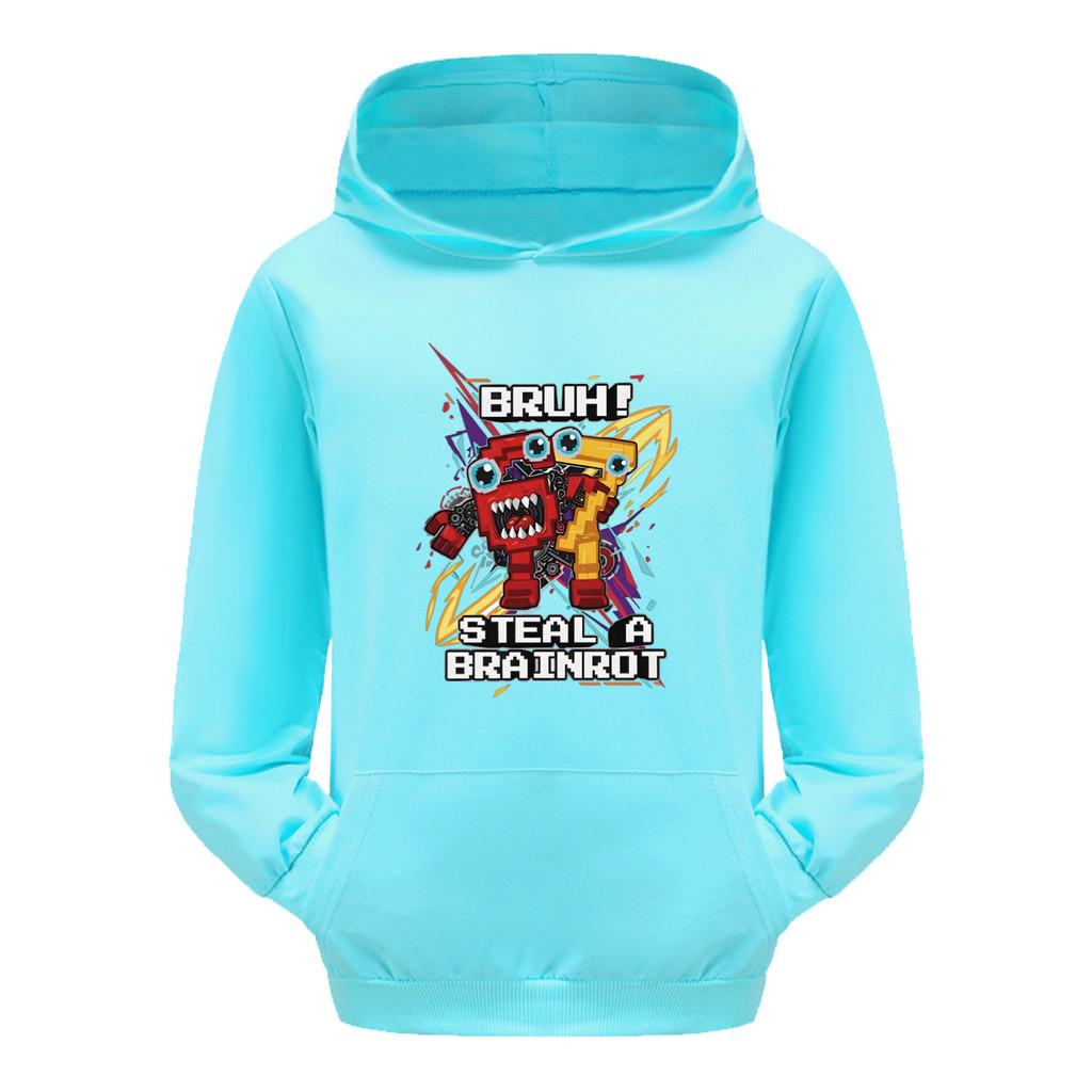 5227 Дети Мальчики Девочки Steal a Brainrot 67 Six Seven Printed Casual Long Sleeves Hoodies Top