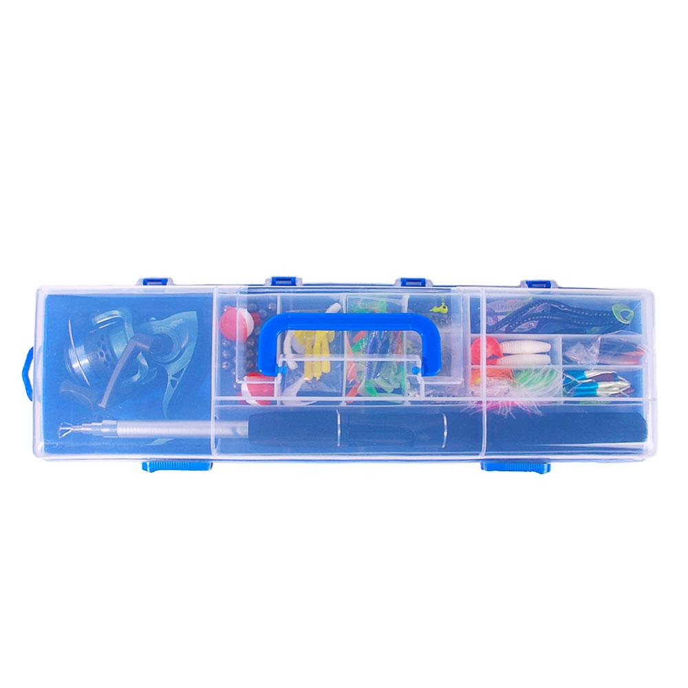 Fishing Tackle Boxes Fishing Pole Set Full Kits With Telescopic Fishing Rod And Spinning Reel Baits Hooks Travel Pole Set