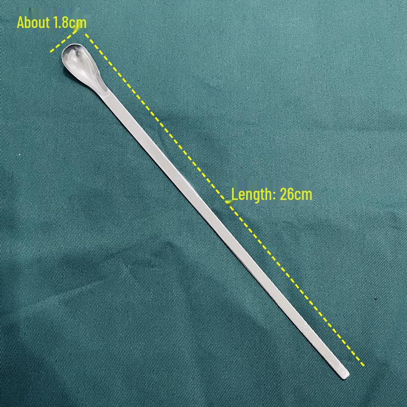 Набор из двух- и односторонних ложек для взятия проб лекарств из нержавеющей стали (22см) - 3 шт.