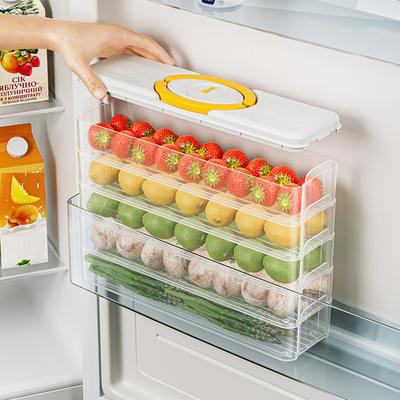 Кухонная коробка для пельменей, контейнер для хранения продуктов, холодильник, коробка для хранения свежести, многослойная прозрачная коробка для пельменей, органайзер