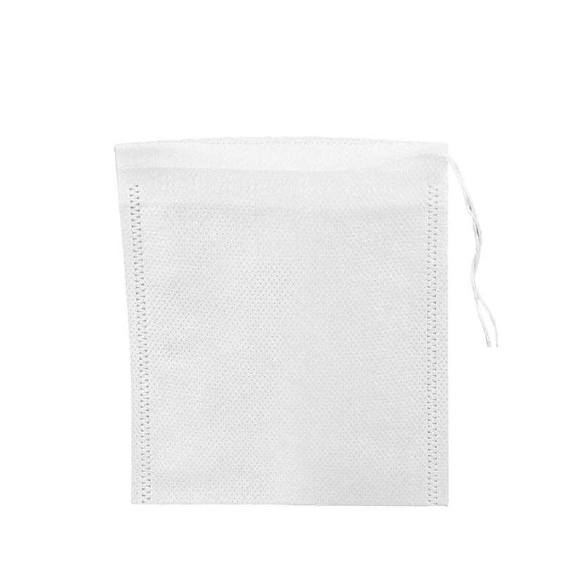 WCIC New 100pcs Disposable Tea Infuser Filter Bags Food Grade Non Woven Fabric Spice Filters With Rope Seal