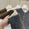 Dimanaf 2025 Autumn Women Sleeveless Vest Sweaters Knitting Colorful Buttons Casual Style Loose Sweater