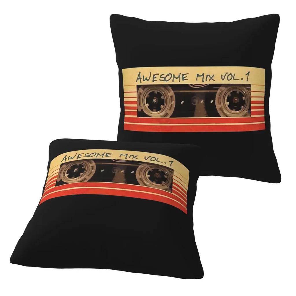 Awesome Mix Vol.1 2 Pcs Square Pillowcase Pillow Cover Cushion Zip Decorative Comfort Throw Pillow For Home Bedroom