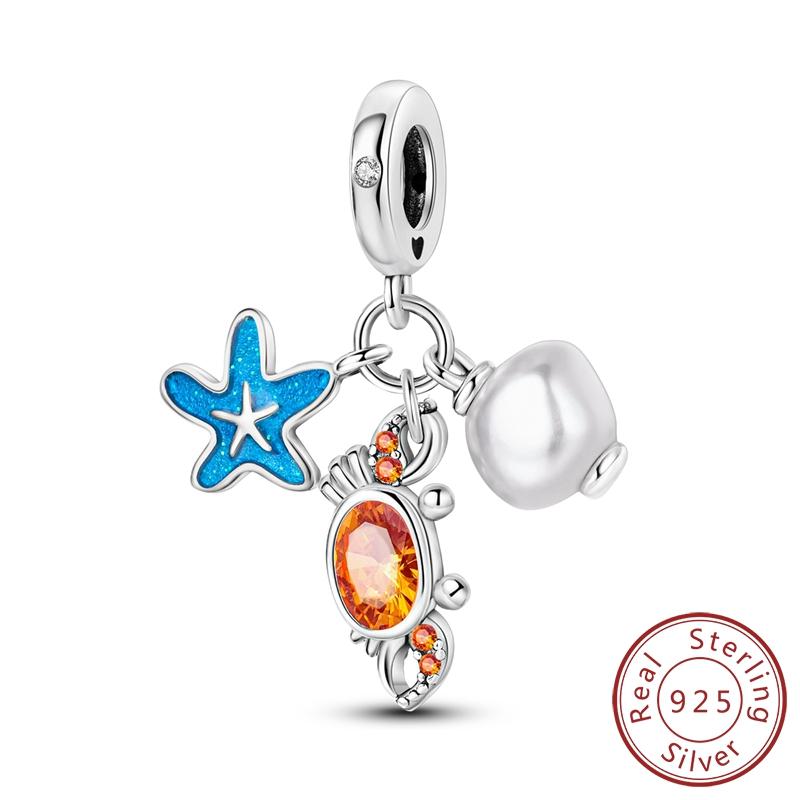 Настоящая медь Циркон Бабочка Дорожный кулон Шармы Бусины Подходят для оригинального колье-браслета Mula Женские украшения