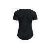 Under Armour Mesh Panel Quick-Dry Training Sports Round Neck Slim Fit Straight Hem Short Sleeve T-Shirt Women Tops Black 1365730-001