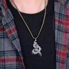 Steel Cuban Chain Hiphop Korean Clavicle Choker Dragon Pendant Man Chain Necklace Neck Jewelry