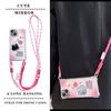 KEYSION Crossbody Strap Phone Case for iPhone 13 14 15 Pro Max Cute Cartoon Long Lanyard Mirror Shockproof Cover for iPhone 15 14 Plus