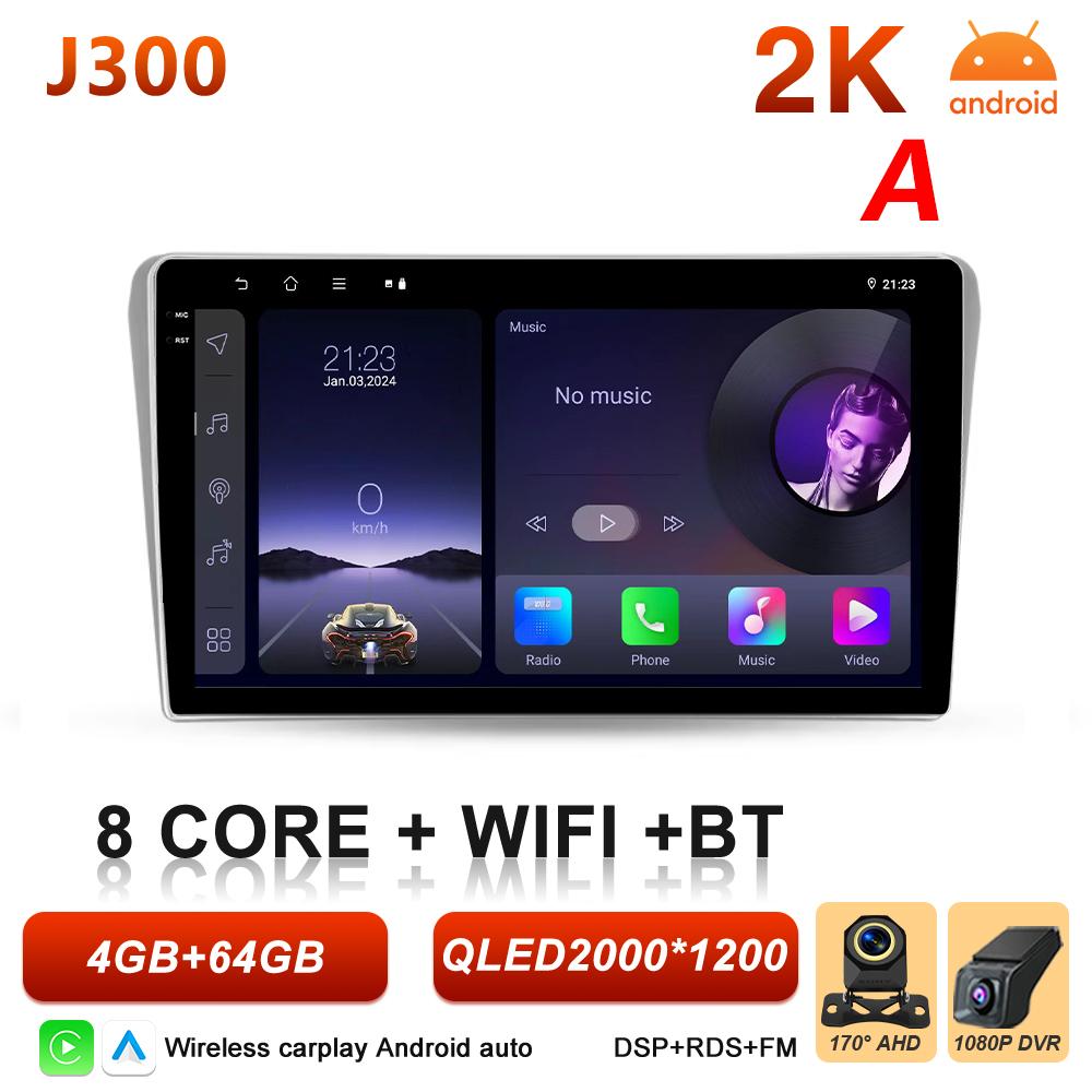 Android 16 Car Radio For Toyota Avensis T25 T250 2003 - 2009 Multimedia Player Autoradio BT Carplay Auto GPS Stereo DSP Screen