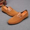 New Men's Suede Leather Flats Shoes Male Designer Comfortable Penny Loafter Homecoming Wedding Dress Footwear