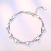 Charm Silver 925 Girls Bracelet Jewelry Female Fashion Star Double Layer Bracelets for Women Accessories Lady Bijou