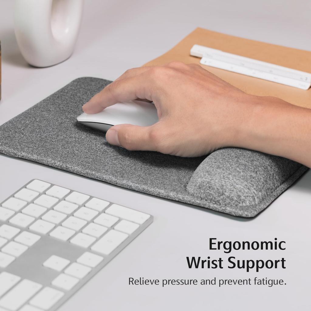 SenseAGE Comfortable Ergonomic Mouse Pad PU Base Wrist Rest Laptop Mac Compatible Pain Relief High Precision Tracking X X Non-Slip & Office, & &
