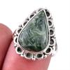 Natural Seraphinite Gemstone 925 Solid Sterling Silver Jewelry Ring Size 7 G3t38