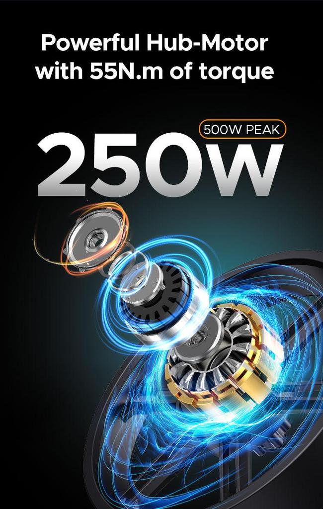 ENGWE ENGINE X 250W Electric Bike - 42km/h, 120km Range, 20" Fat Tire E-Bike with 7-Speed Gears