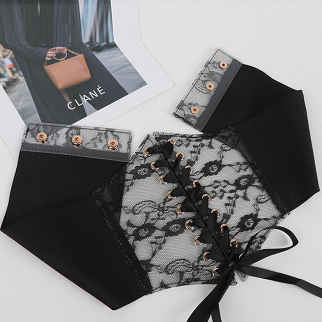 Модный женский пояс-корсет на талию с цветочной вышивкой, эластичный пояс, широкий кружевной, утягивающий, кушаки