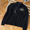 LUXEON Чистый Хлопок Лонгслив Поло Футболка Повседневный Классический Стиль Весна Осень Новинка