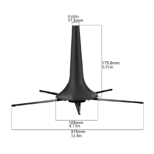 Chaksy Portable Trumpet Stand Holder - 5 Metal Legs, Foldable, Compact Tripod Display Stand