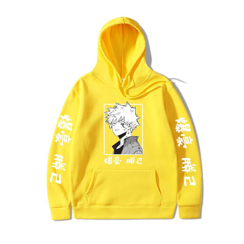 No Hero Academia Kaminari Denki Hoodies Autumn Winter Fleece Streetwear