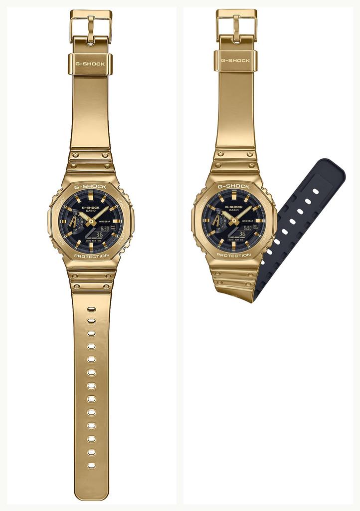 Мужские золотые часы Casio G-Shock Fine Metallic Series GM-2100YMG-9AJF (Официальный японский продукт)