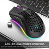 BM600 Wireless Rechargeable Mouse 2.4G+BT5.0 Dual-mode Lightweight Mouse RGB Breathing Light Effect