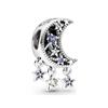 Neastamor Sparkling Blue Star Santa Claus Dangle Charm Bead Fit Original Fashion Bracelet Pendant Diy Jewelry Women