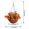 Искусственные цветы в подвесной корзине, декоративное кашпо, похожее на настоящее украшение, цветочный горшок, букет для