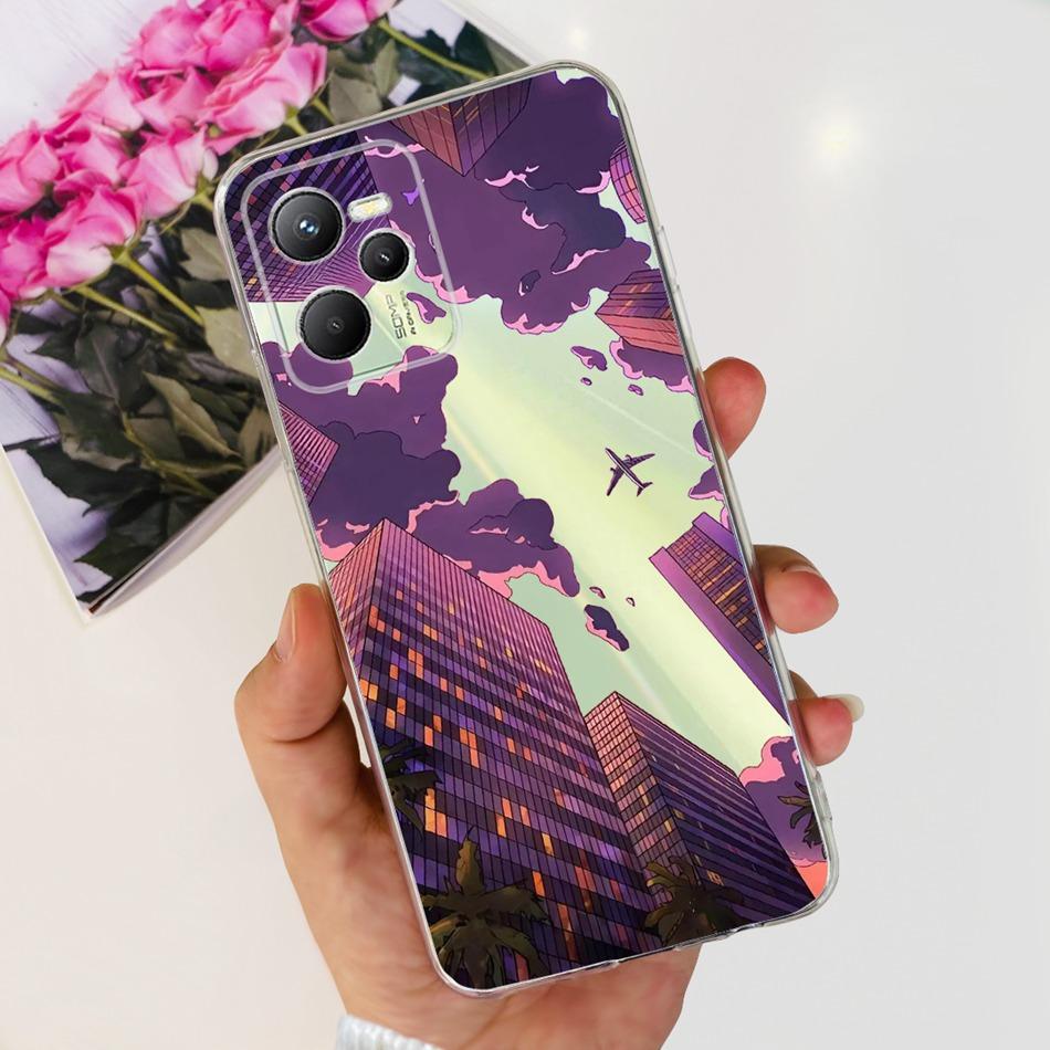 Чехол для Realme C35 RealmeC35 C 35 4G RMX3511 Модный Крутой Узор Мягкий Силикон ТПУ Чехлы для Телефона