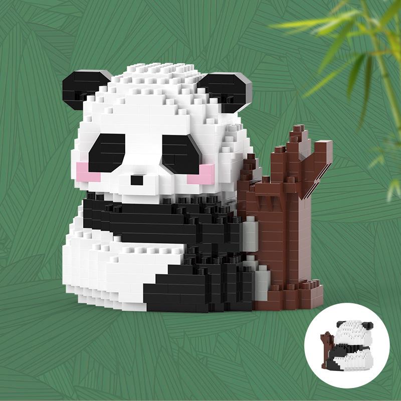 Совместимые строительные блоки Lego: Панда Хуахуа Менглан - развивающая игрушка для детского творчества