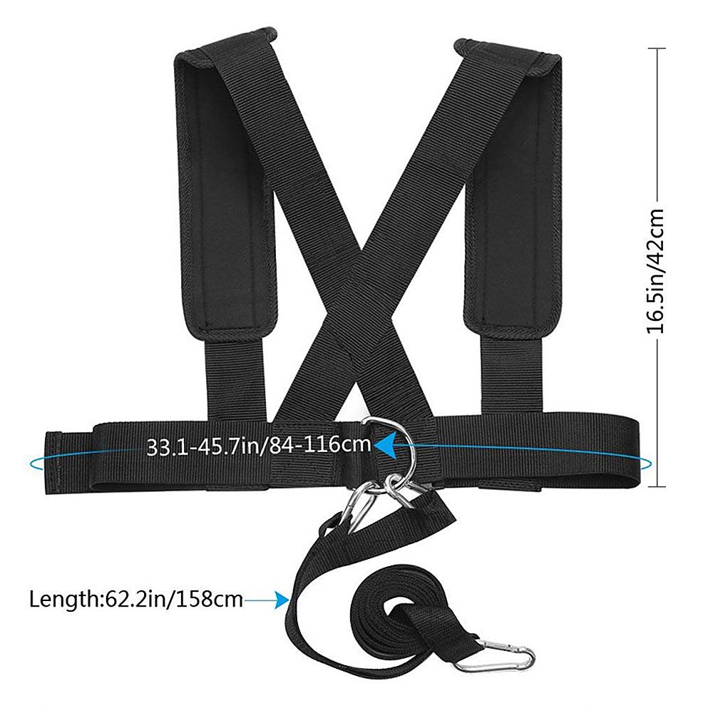 Adjustable Training Belt Resistance Elastic Belt Running Safety Training Rope Sled Harness Tire Pulling Harness Workout