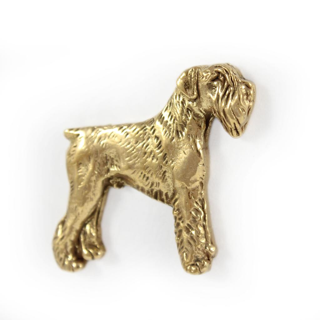 Schnauzer - Dog brooch in decorative box, elegant gold-plated pin, Art-Dog brand jacket pin