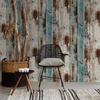 Vintage Wood Self Adhesive Paper Removable Peel Stick Wallpaper Blue Wood Panel Interior Film Leave No Trace Surfaces Easy Clean