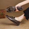 Fashion New Spring/Summer Split Leather Women Pumps Shoes for Women Fashion Tassels Round Toe Loafers Shoes Women Low Heels Flat Shoes