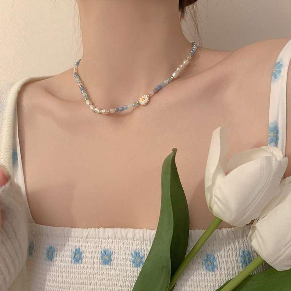 Pearl Choker Girl Gift Beads Girl Bracelet Women Necklace Sweater Chain Korean Style Necklace