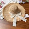 Lafite French big-brimmed beach hat seaside vacation sunscreen hat new hollow design sunshade straw hat women