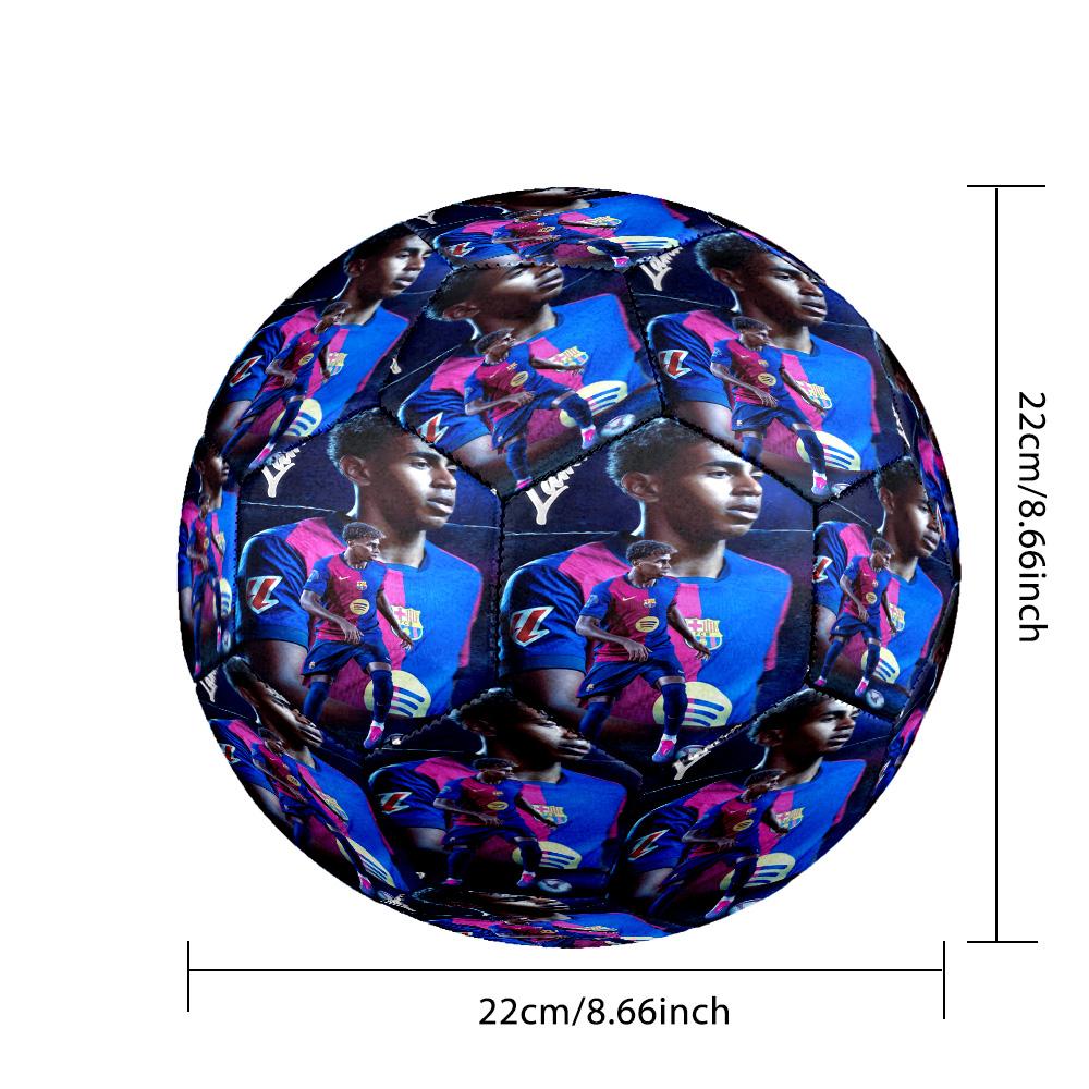 Lamine Yamal's Barcelona Youth Talent Size 5 Soccer Football Machine-Stitched Indoor/Outdoor Training and Matches for Football Accessories
