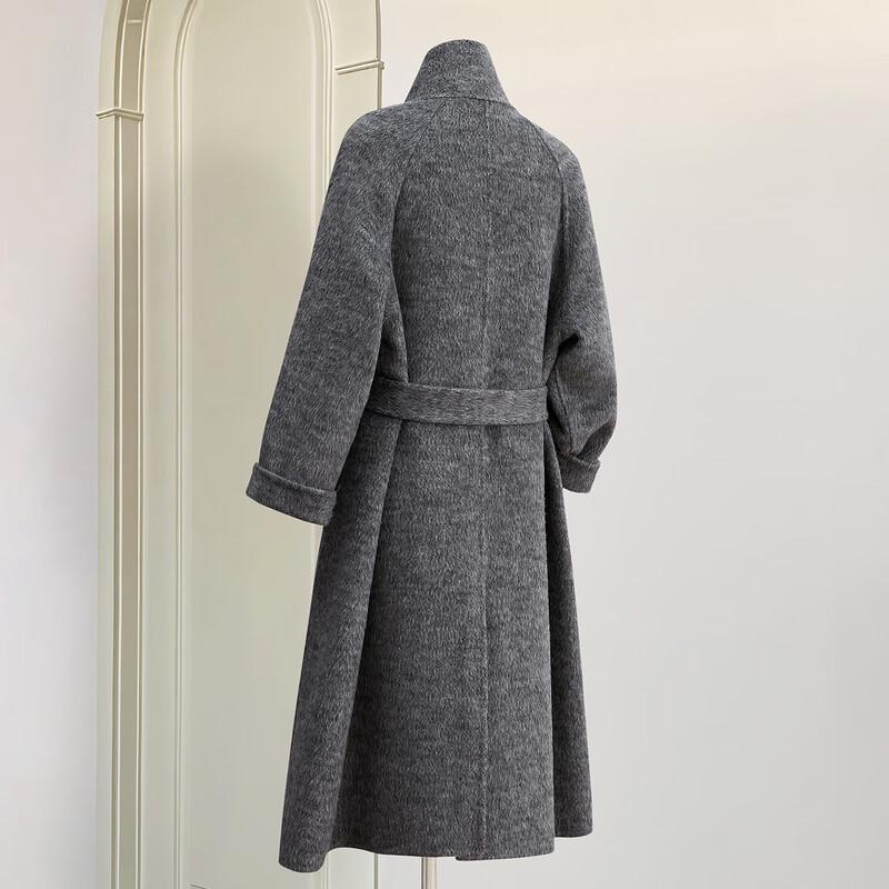 Women's Stand Collar Double-Faced Wool Coat