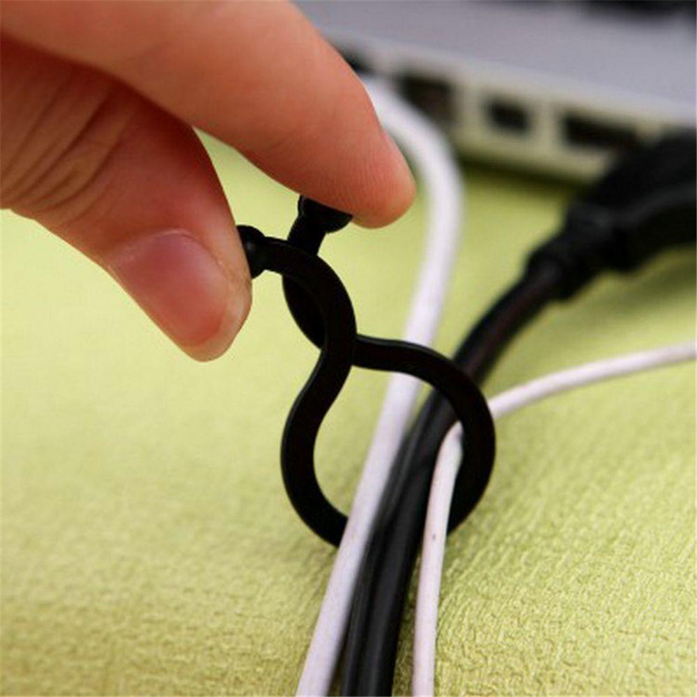 20/30 Pcs Office Thread Earphone Cord Wrap Wire Clip Twist Tie Cable Organizer Line Winder