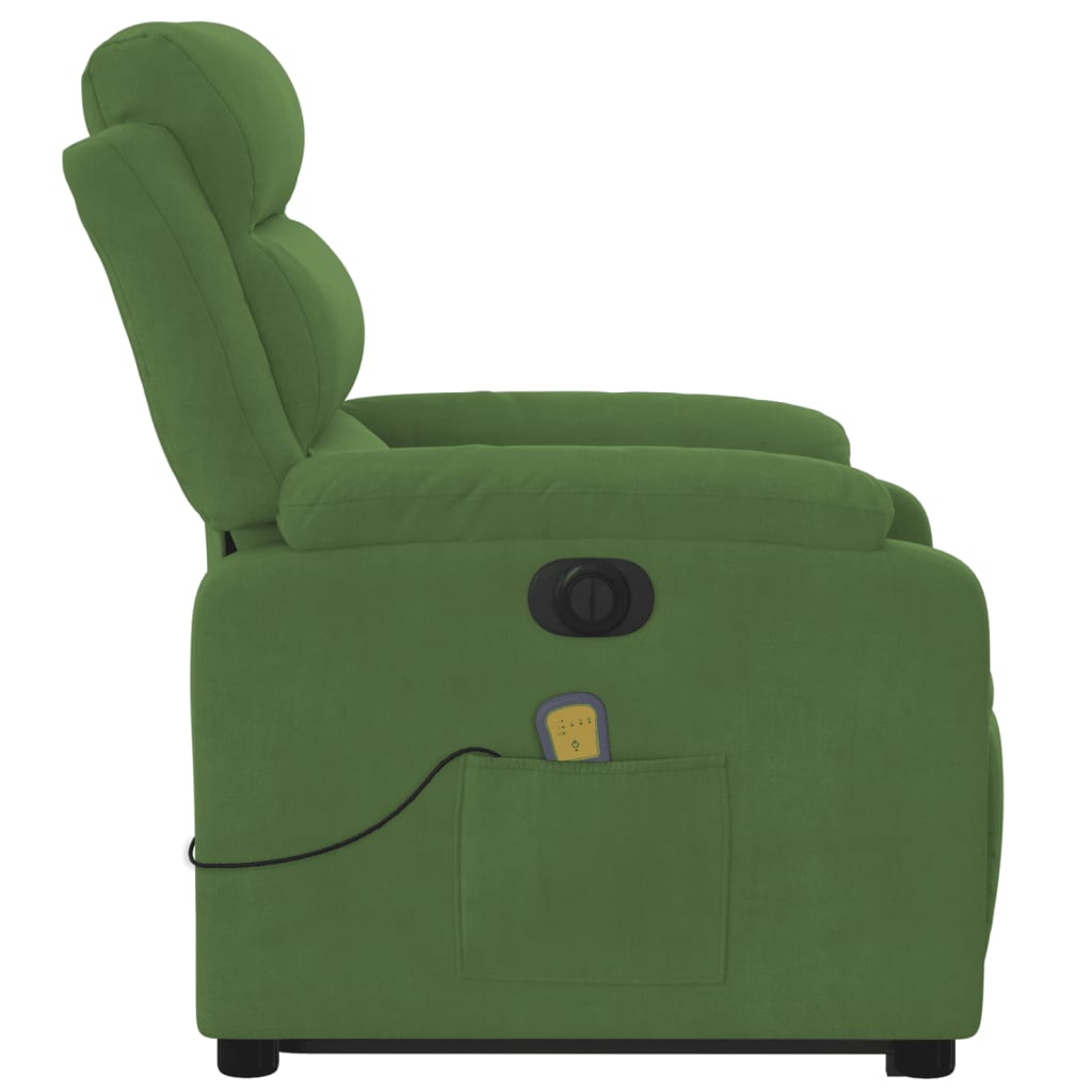 Recliner Chair with Lift Function Electric Light Green Velvet