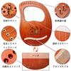 19-String Wooden Lyre Harp with Metal Strings, Compact and Portable Mahogany for Beginners, Easy To Use, Includes Tuning Wrench and Storage Bag, Suita