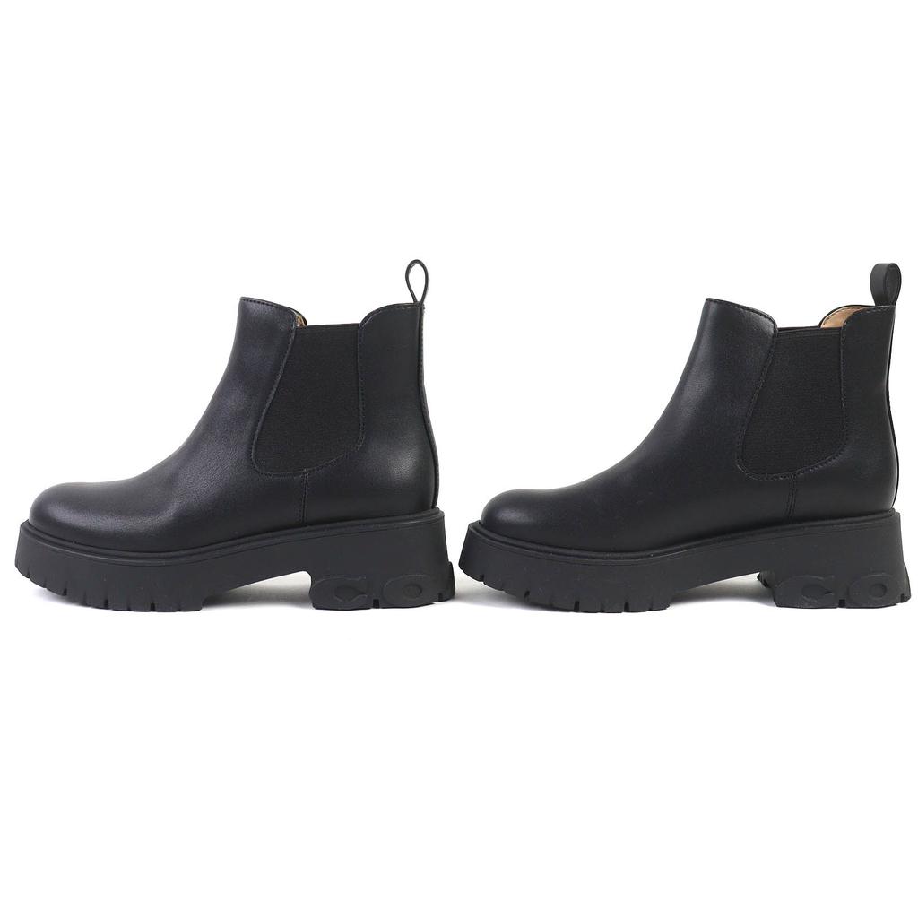 Отличные короткие ботинки COACH Lead Booties ботильоны с боковыми резинками черные 6.5 CM588 Б/У