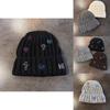 Fashion Knitted Hat With Double Ring Embellishment For Winter Sports And Casual