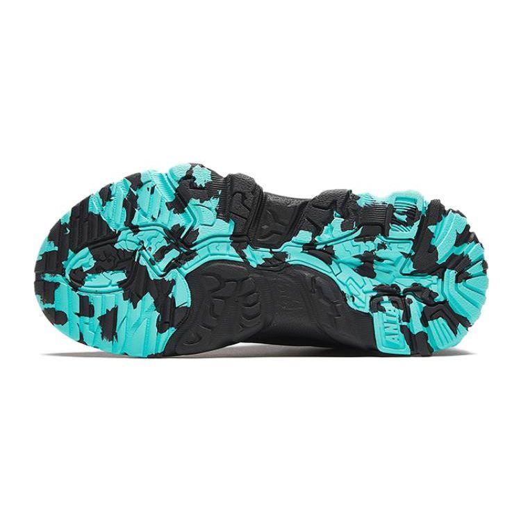 Anta Кроссовки Kids Summit 2.0 нескользящие, амортизирующие, прочные, повседневные, детские, черные, флуоресцентно-зеленые 312246973H-13