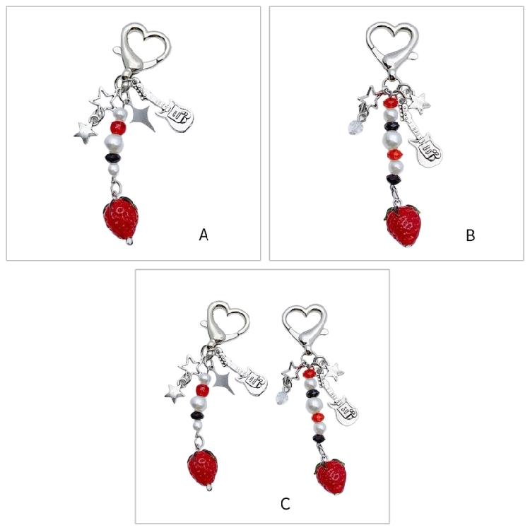 Custom Strawberry Shaped Keychain Stylish Keyring Accessory for Everyday Life