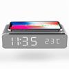 Светодиодный будильник Электрический будильник с беспроводным зарядным устройством для телефона Настольные цифровые часы-термометр HD Зеркальные настольные часы