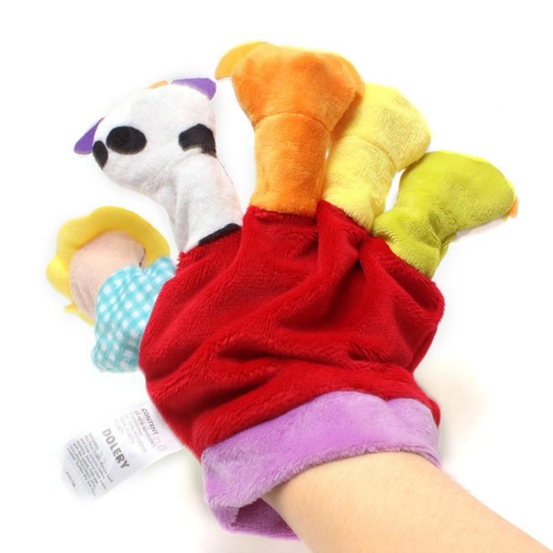 Creative Early Education Toys Animal Finger Comfort Toys Gifts Children Cartoon Cloth Book Plush Toys Finger Glove