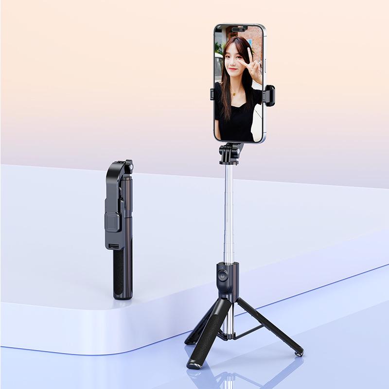 Wireless Bluetooth Selfie Stick with Tripod Stand - Portable Handheld & Floor-Standing for Travel